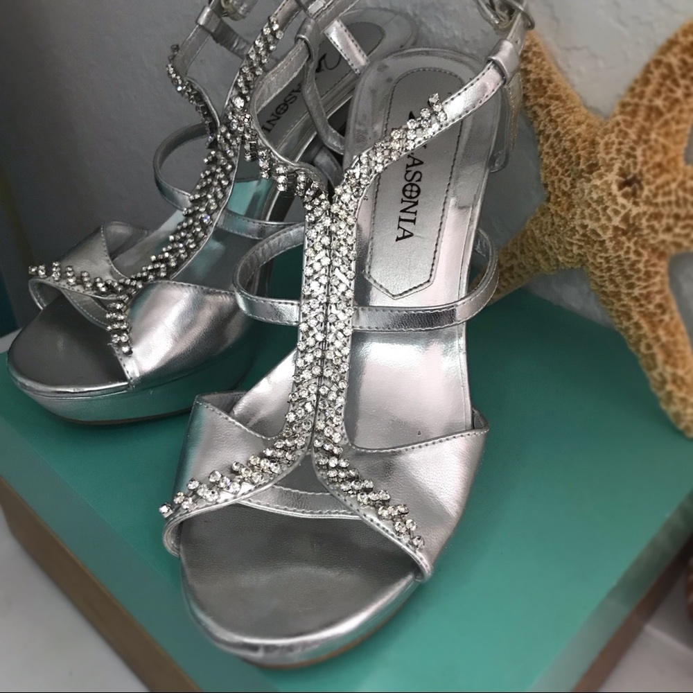 Silver Platform heels